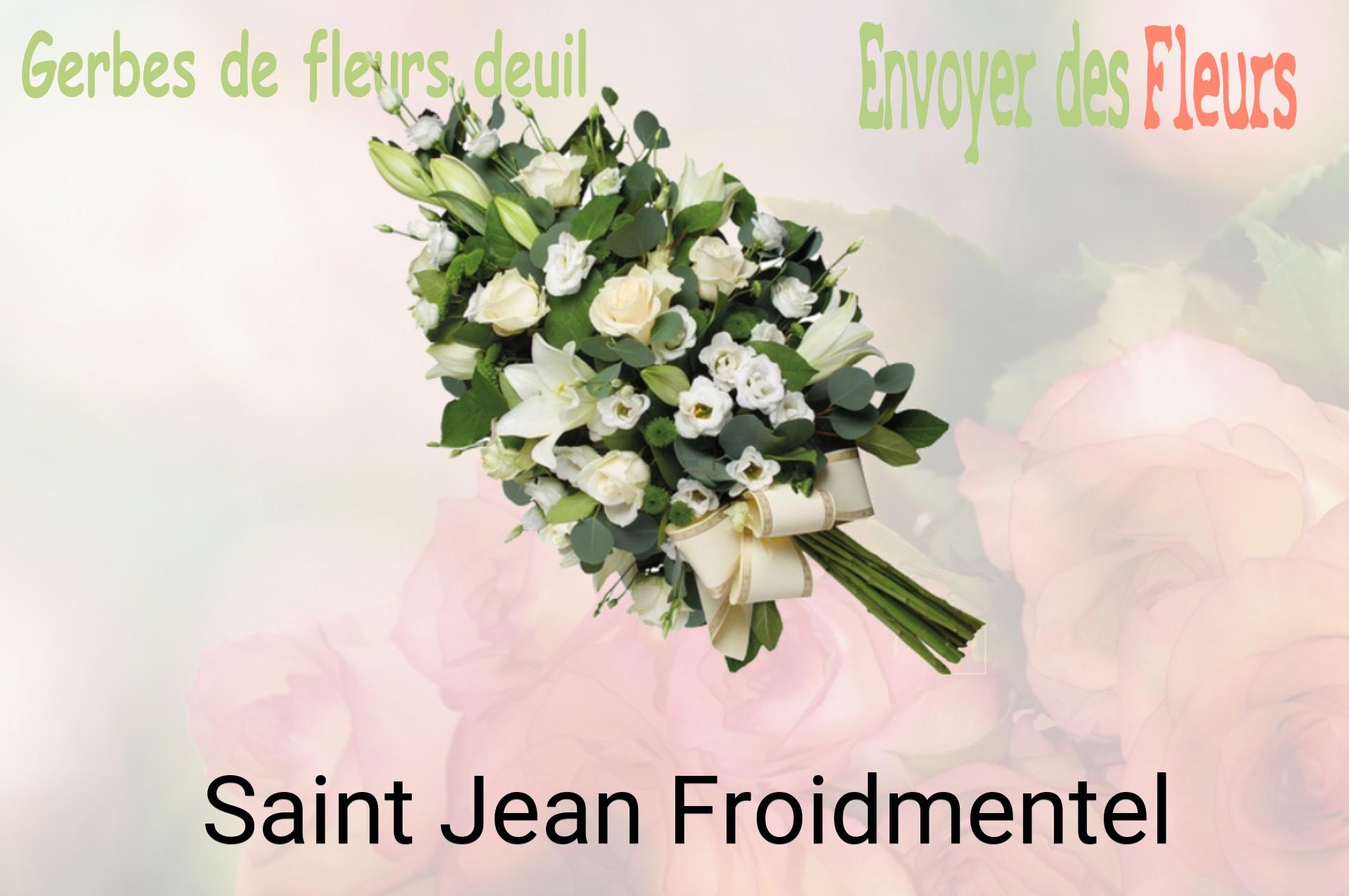 Gerbe de fleurs de deuil livrée à Saint-Jean-Froidmentel